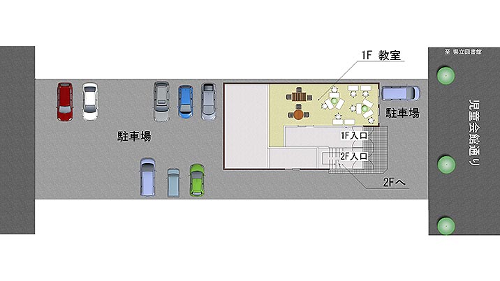 秋田パソコンスクールの施設案内図